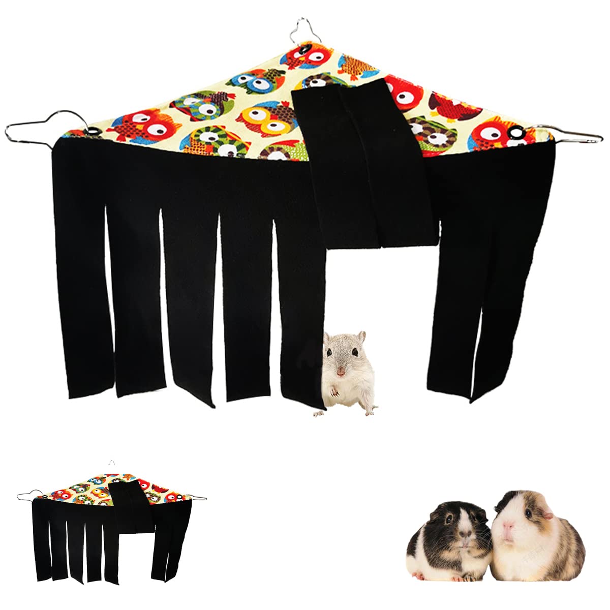 1 Pieces Guinea Pig Hideout Rat Corner Hideaway Peekaboo Toys Cage Accessories Hidden Habitat Tent Toys for Ferrets Chinchillas Sugar Glider Small Pet Animals