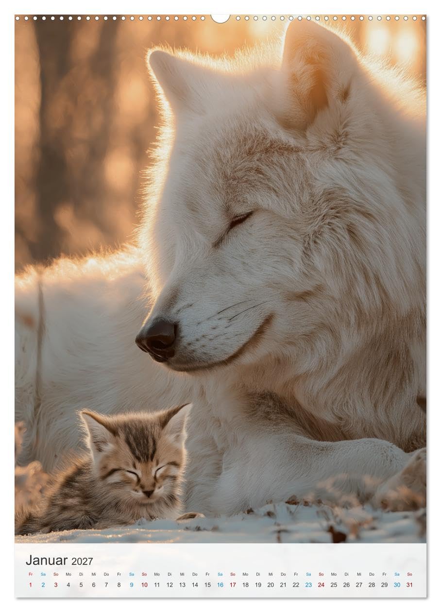 Tierfreunde fürs Herz (hochwertiger Premium Wandkalender 2027 DIN A2 hoch), Kunstdruck in Hochglanz: Dieser bezaubernde Tierkalender zeigt niedliche ... verschiedenen Tieren. (CALVENDO Tiere)