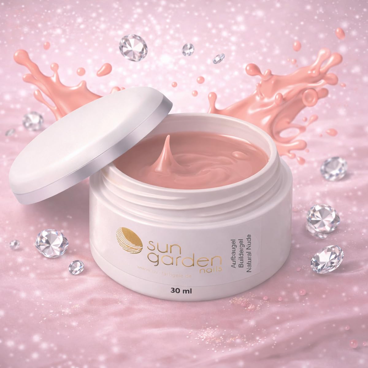Sun Garden Nails Gel Rigenerante UV Natural Nude 30 ml – Gel Camouflage per Unghie – UV/LED Indurente per Nail Art – Gel Costruttore