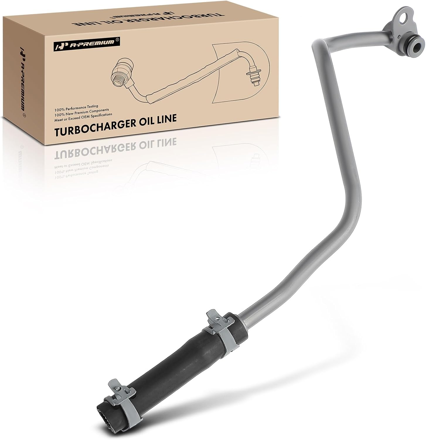 A-Premium Turbocharger Coolant Line Compatible with Ford F-250 F-350 F-450 Super Duty 2015-2019, F-550 Super Duty 2017-2019, F-650 F-750 2016-2019, 6.7L, Return