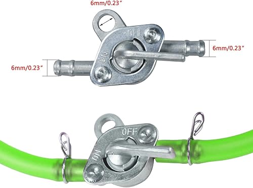 Miniatura 6 de Abrazaderas de manguera de gasolina y filtros de combustible con válvula de cierre en línea Juego de llaves de petcock para 50 cc, 70 cc, 90 cc, 110