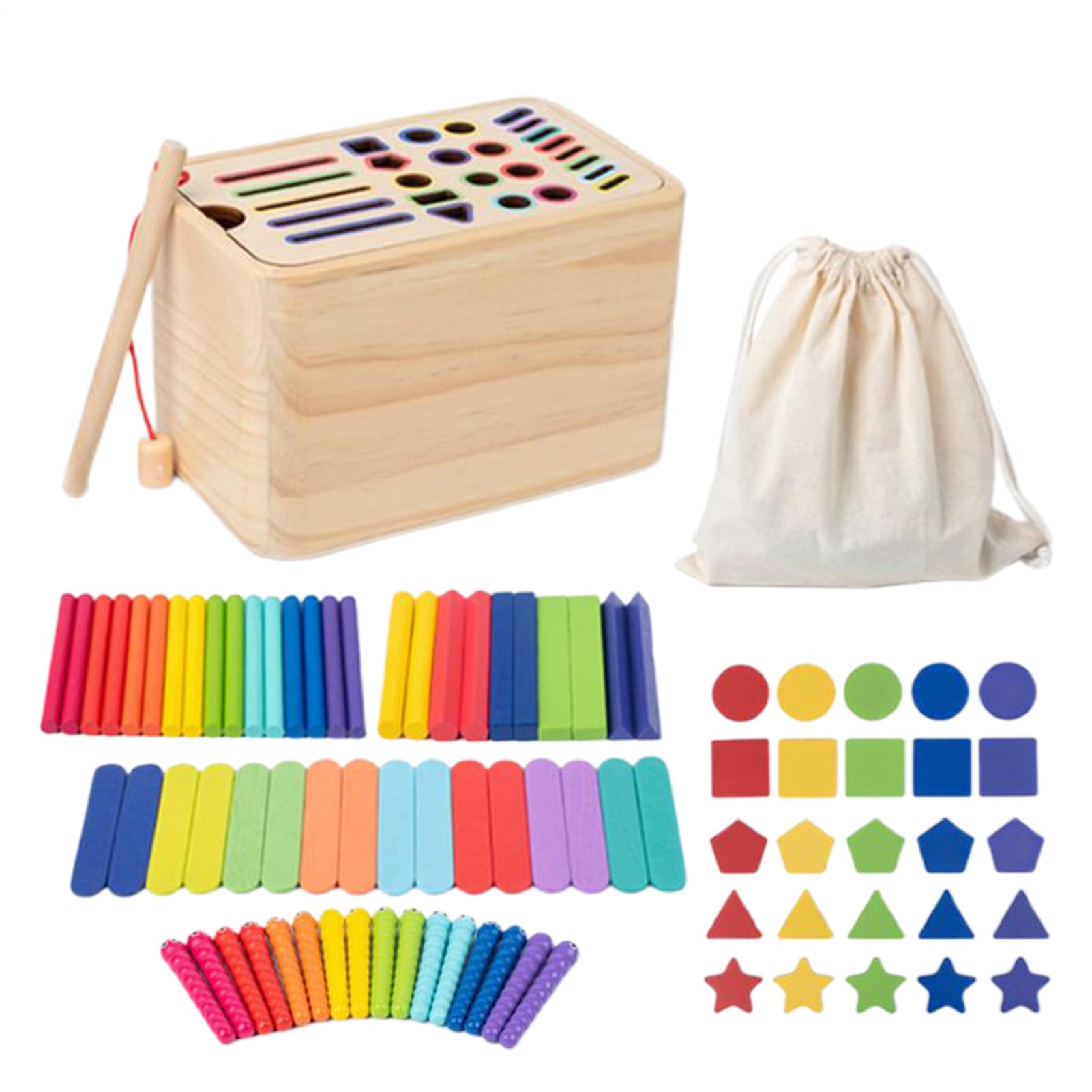 Color Sorting Toy | Educational Sensory Matching Games,Wooden Sensory Color Sorting Toys Educational Learning Matching Game for Boys Girls Aged 6-18 Months
