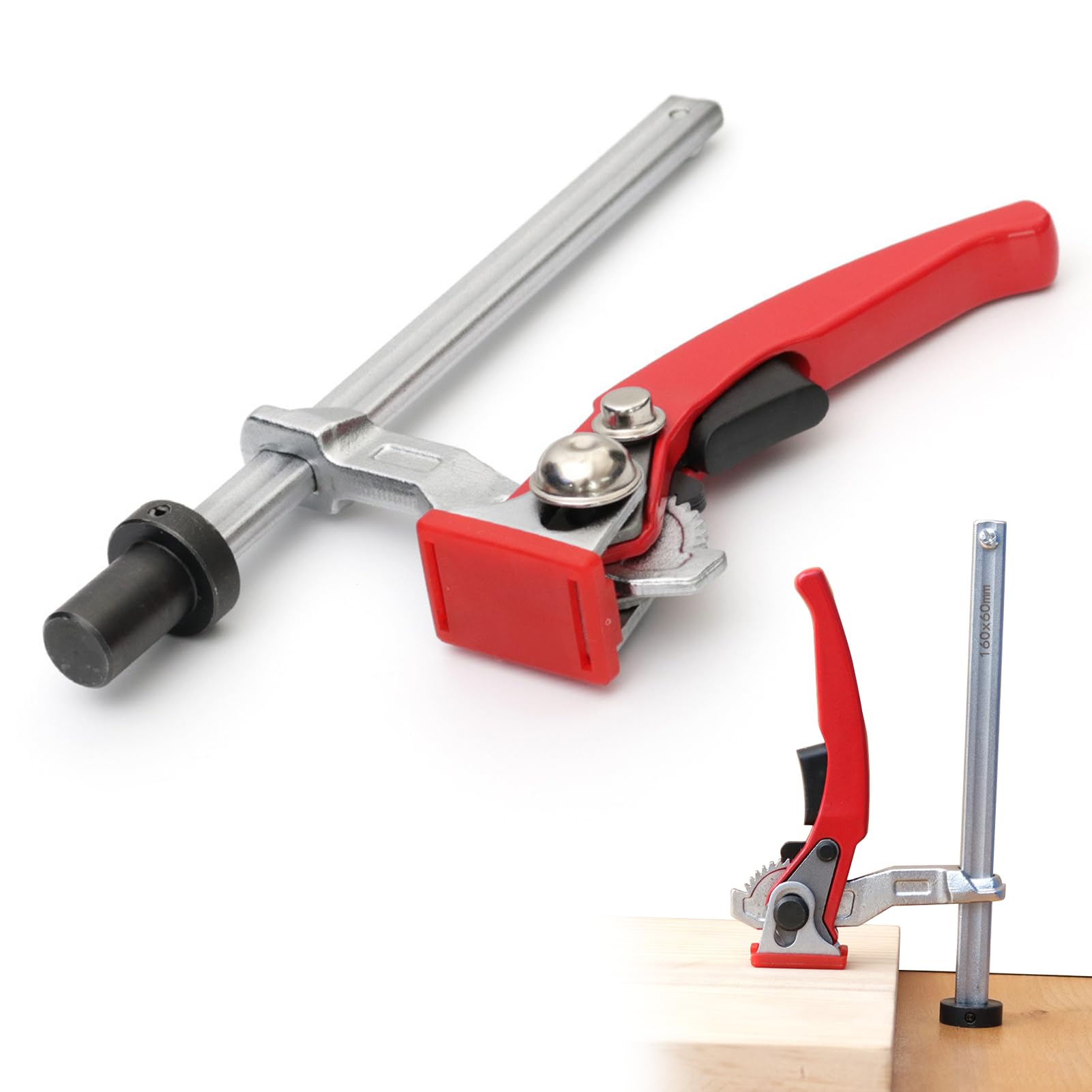 Morsetti Per Banco Da Lavoro 2 Pezzi 20mm - Per Lavorazione Legno, Pressione 600lb, Lega Alluminio - Foto 8