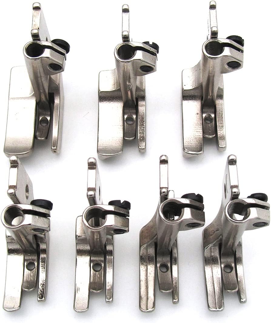 CKPSMS Brand - #KP-PWF7 7SET Smooth Bottom Piping Walking FEET FIT for JUKI CONSEW Singer Sewing Machine (S32 1/8+5/32+3/16+1/4+5/16+3/8+1/2)