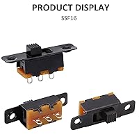 Vista 3 de Interruptor deslizante Montaje en panel 3 Pasador de soldadura ON/OFF 2 Posiciones 50Pcs