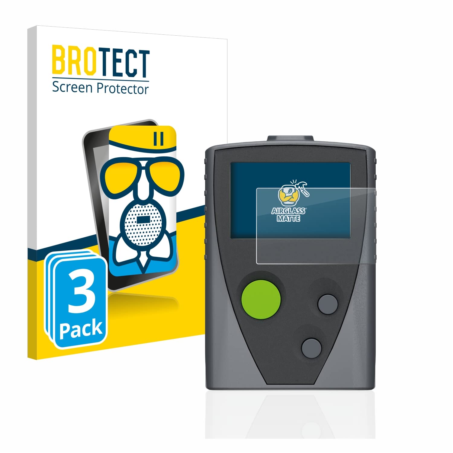 brotect Pellicola Vetro Opaca per Swissphone Boss 915 (3 Pezzi) Protezione Schermo [Anti-Riflesso, Durezza 9H