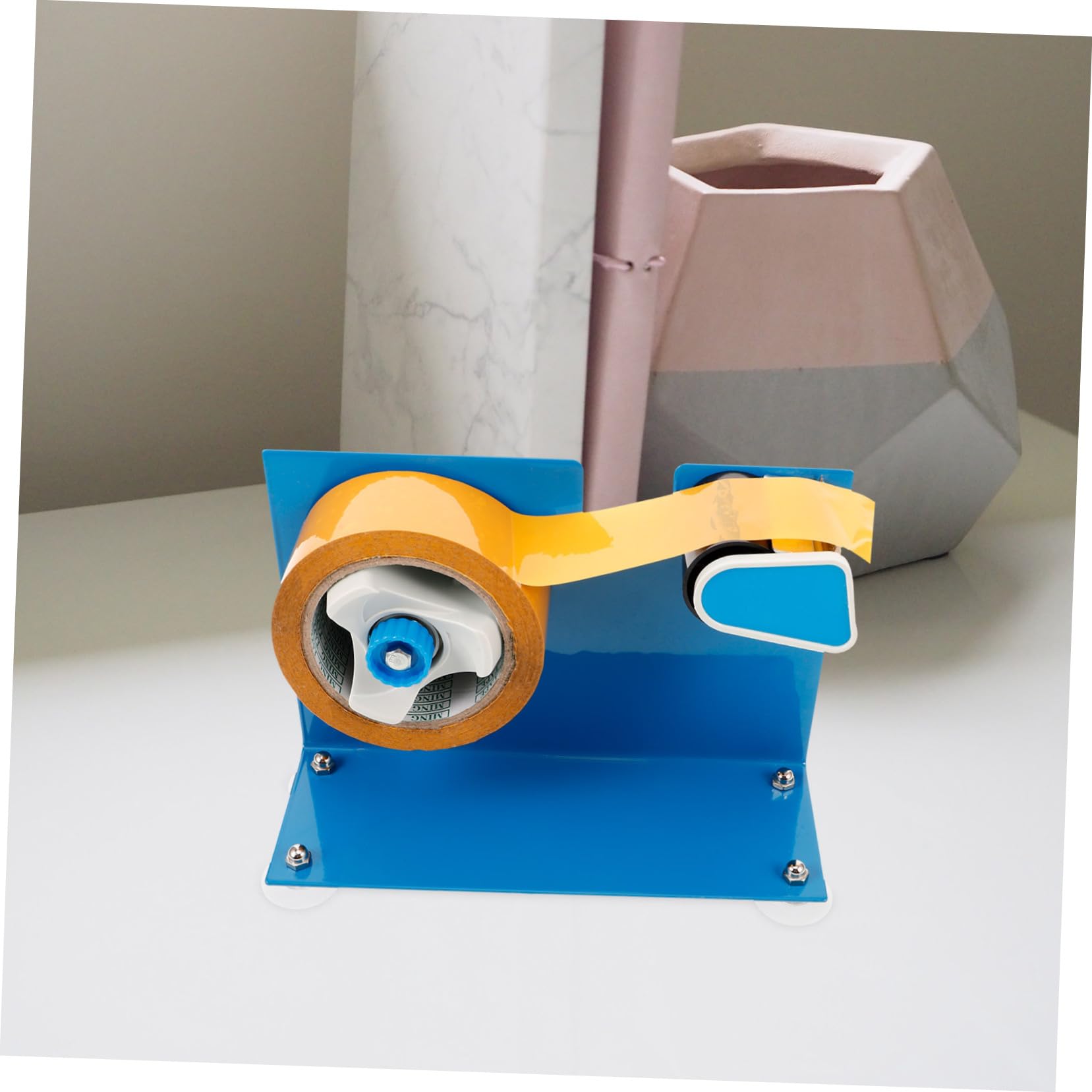 Uonlytech Klebebandabroller mit Saugnapf Eisen für Schreibtisch und Lager Robust für Schwere Nutzung für Rollen bis 19cm Außendurchmesser