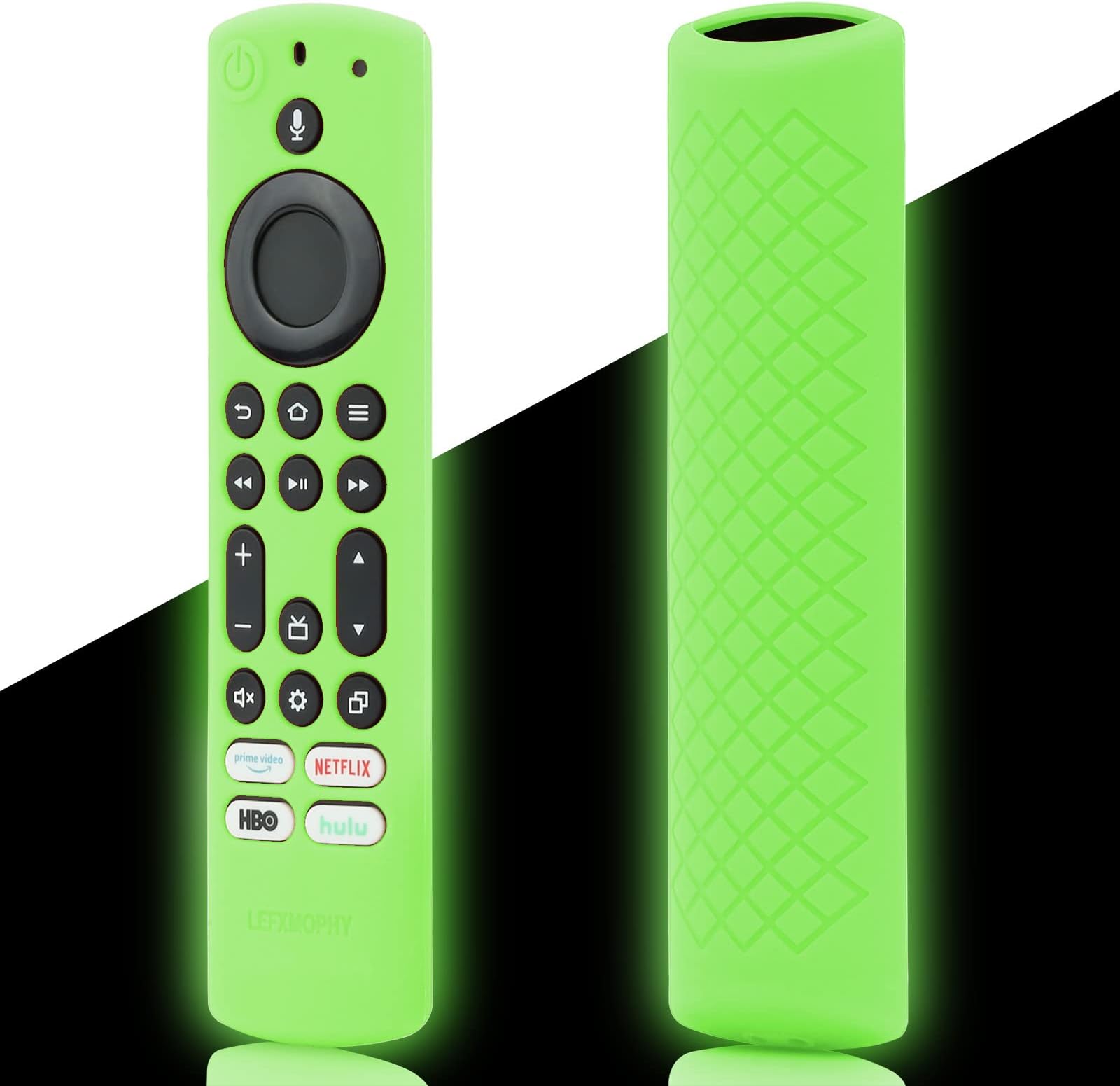 LEFXMOPHY 6.2 Inch 4K Max 2nd Gen Remote Cover 2023 for Toshiba and Insignia TV Voice Control NS-RCFNA-21, Green Silicone Protective Case Skin Glow in Dark
