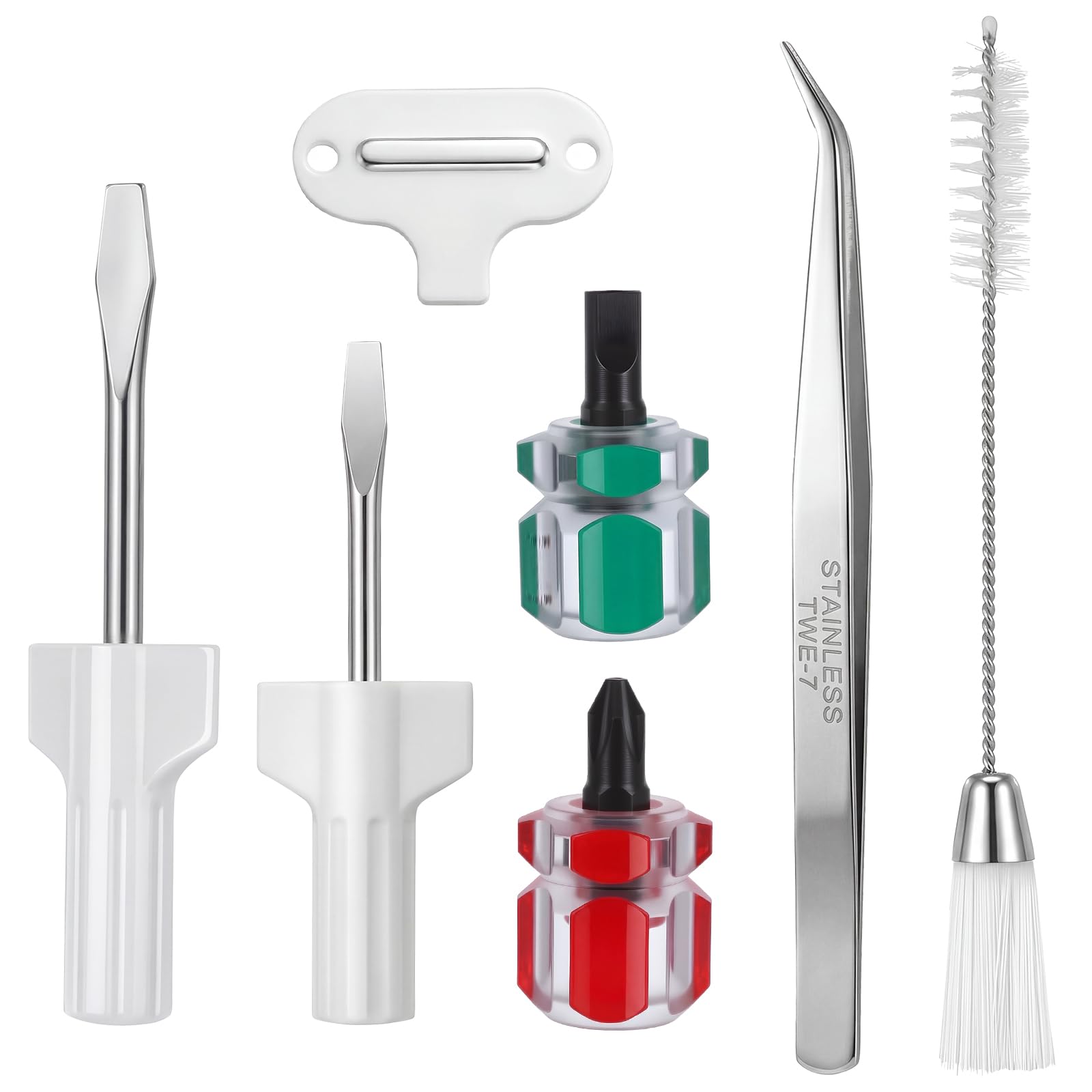 7 Pcs Sewing Machine Cleaning Kit Include Tweezers Double Ended Fluff Brush Needle Board…
