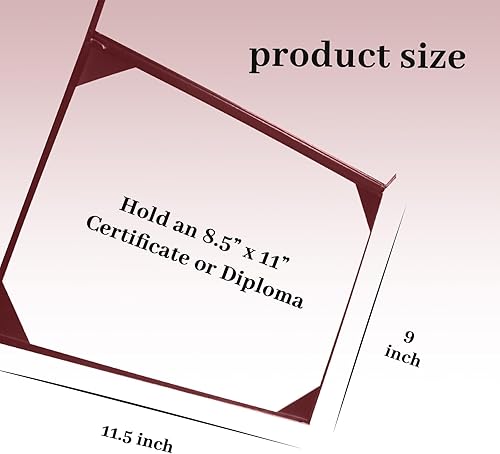 Vista 49 de Happy Secret Cubierta para diploma de 8.5 x 11 pulgadas, soporte para certificado de graduación, cubiertas de certificado de cuero liso (morado)