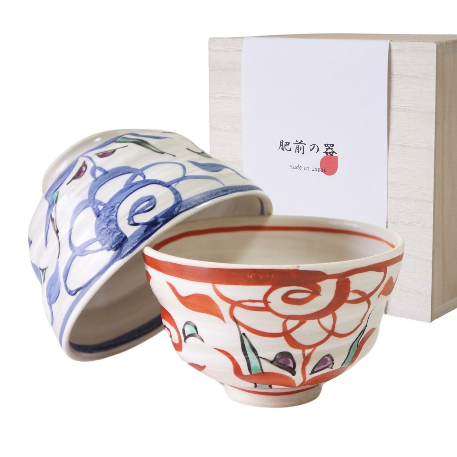 Hasami Ware Rice Bowls, Couple Pair Set, Kohiki Glaze