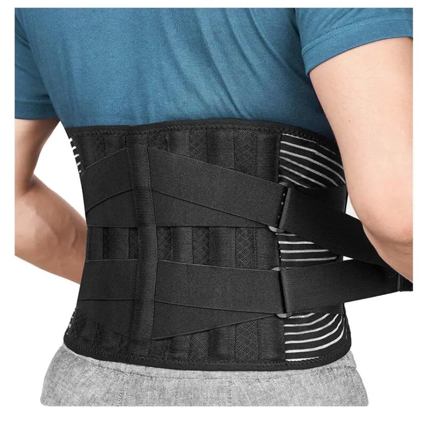 Orthowala ® Back Pain Belt - Adjustable Lumbar Support Belt for Lower Back Pain Relief, Ergonomic Back - Waist Belt Brace for Men & Women, Breathable 