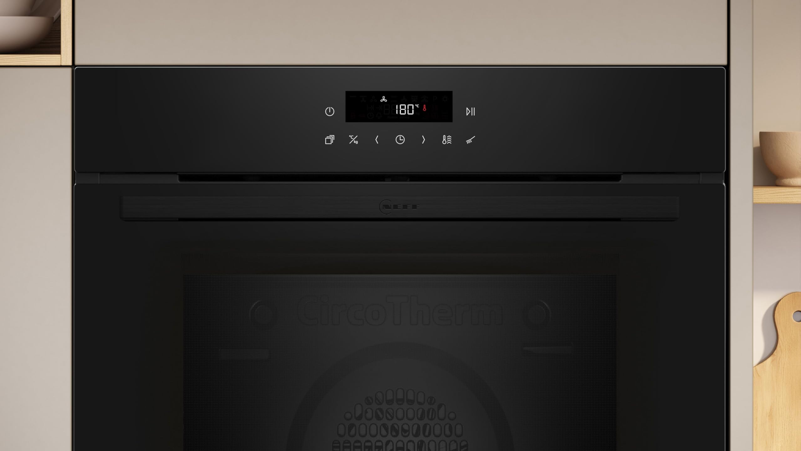 NEFF N30 Einbau-Backofen 60 x 60 cm LED Touch Control 3D Heißluft CircoTherm Air Fry Pyrolyse Schwarz