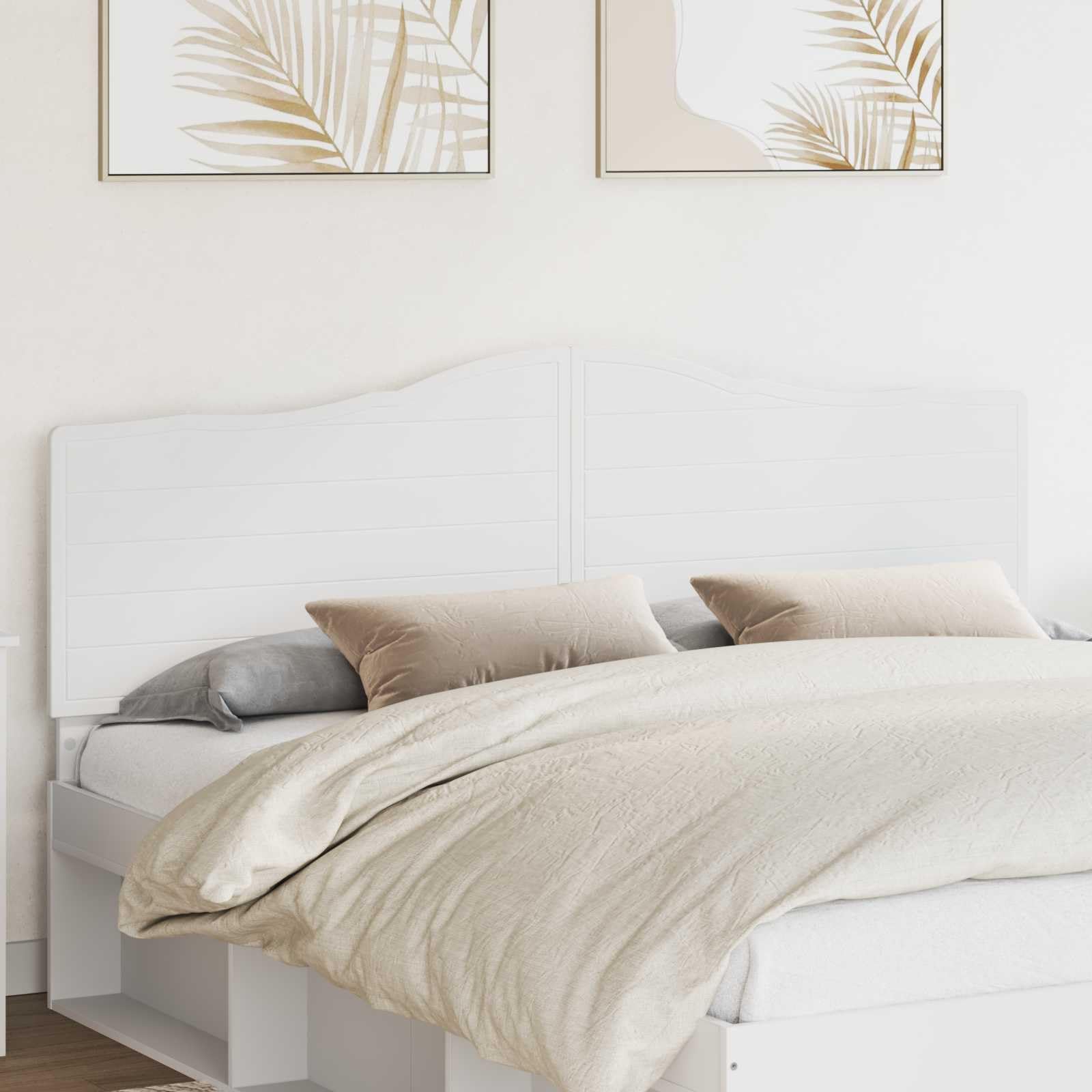 vidaXL Testiera Bianco Legno Multistrato, Testiera Letto Moderna, Design Retangolare, Mobili Minimalisti, Decorazione Resistente per Camera da Letto