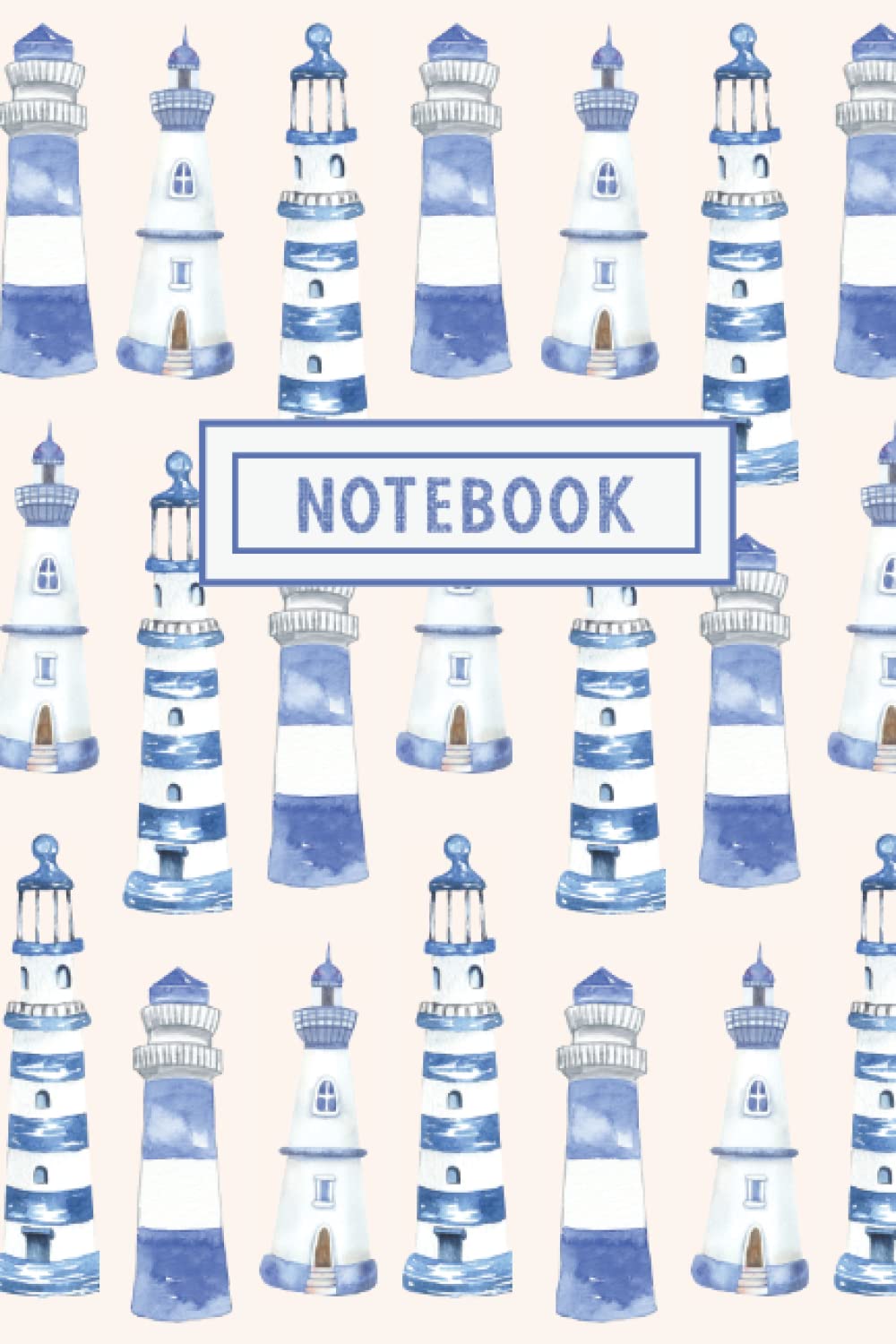 Lighthouse Notebook: Watercolor Lighthouse | 6" x 9" Lined