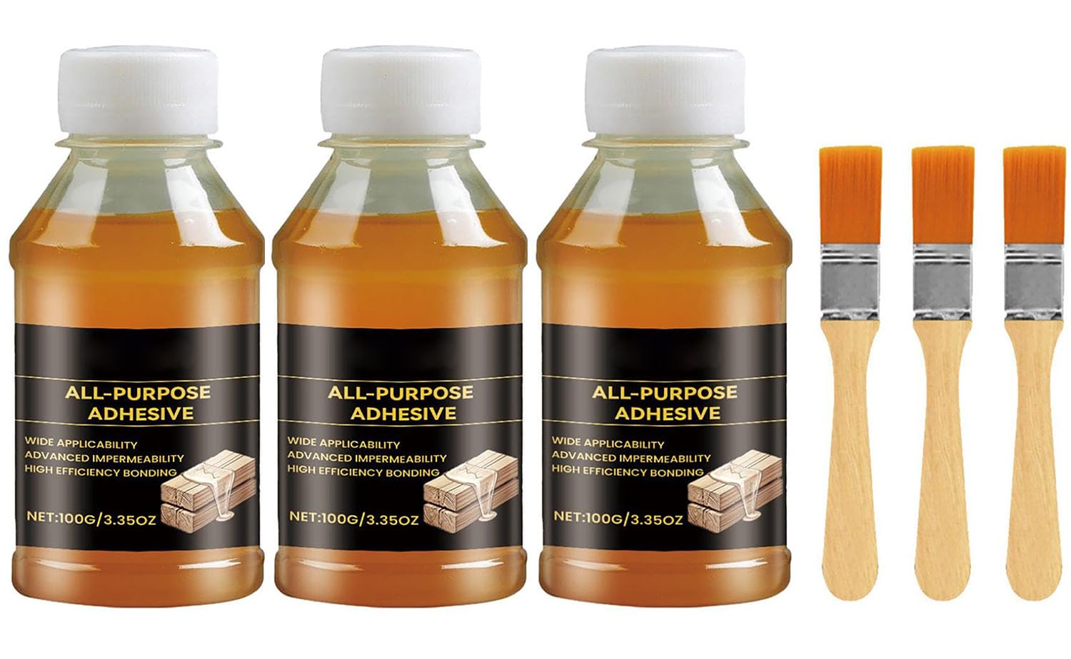 Headliner Repair Kit Glue, Car Roof Liner Quick Repair Adhesive Glue, Upholstery Fabric Strong Fabric Adhesive Glue, Car Inside Roof Cloth Repair Glue for All Leather Polyester Dolls Fabrics (3Pcs)