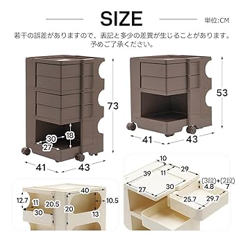 2段回転式収納ワゴン ボビーワゴン キャスター付き ブレーキ付き　5COLOR 楽天市場】収納ワゴン ボビーワゴン キャスター付き ブレーキ