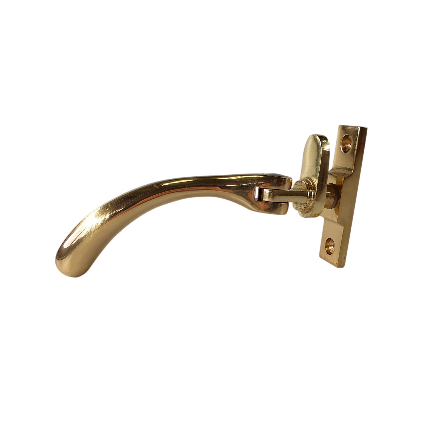 Buy XFORT® Bulb End Window Casement Fastener Handle in Polished Brass, Non Locking Window Handle