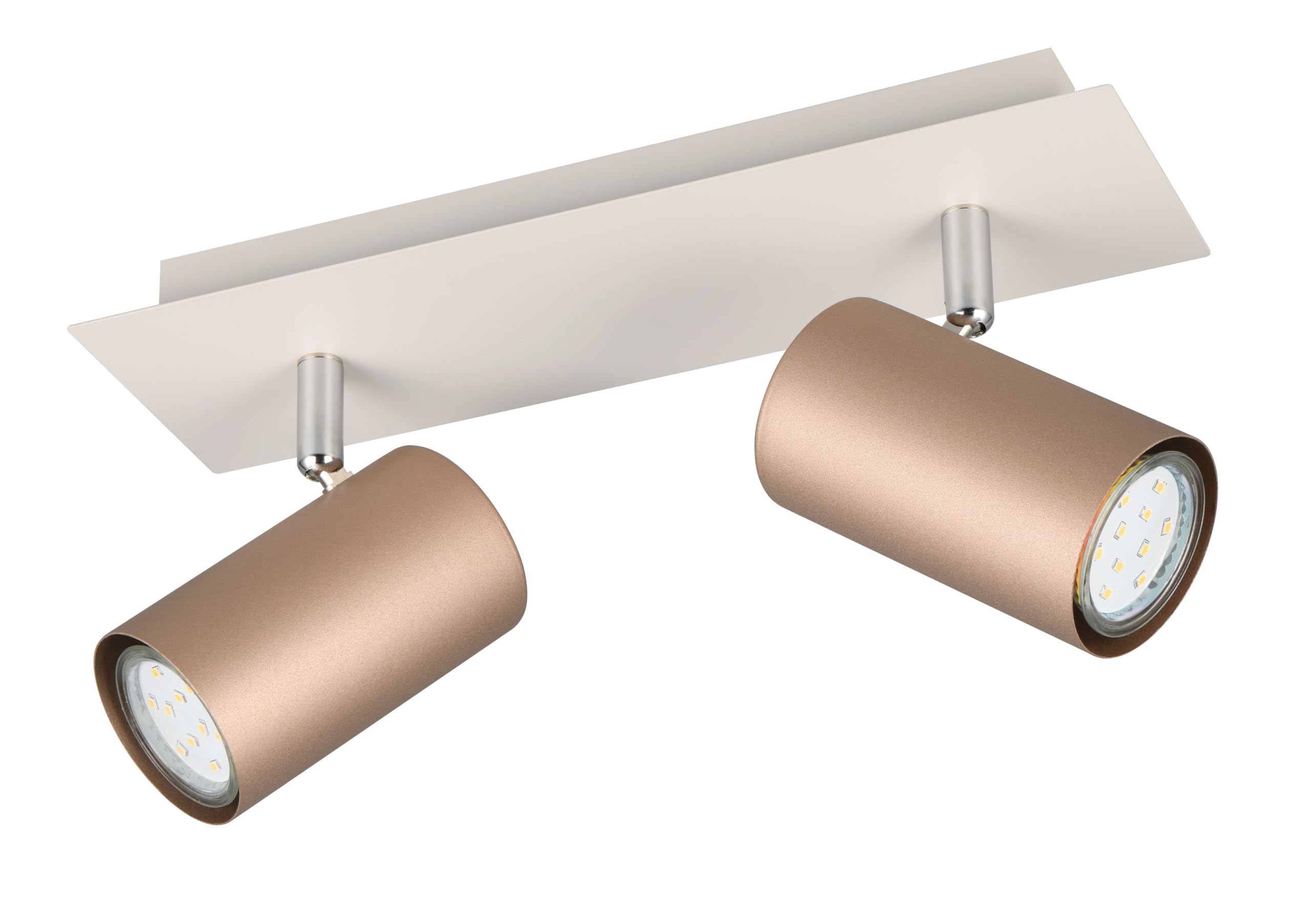 Trio Leuchten Barra de focos MARLEY 802400265, Metal Coffee/Warm Grey, excl. 2x GU10