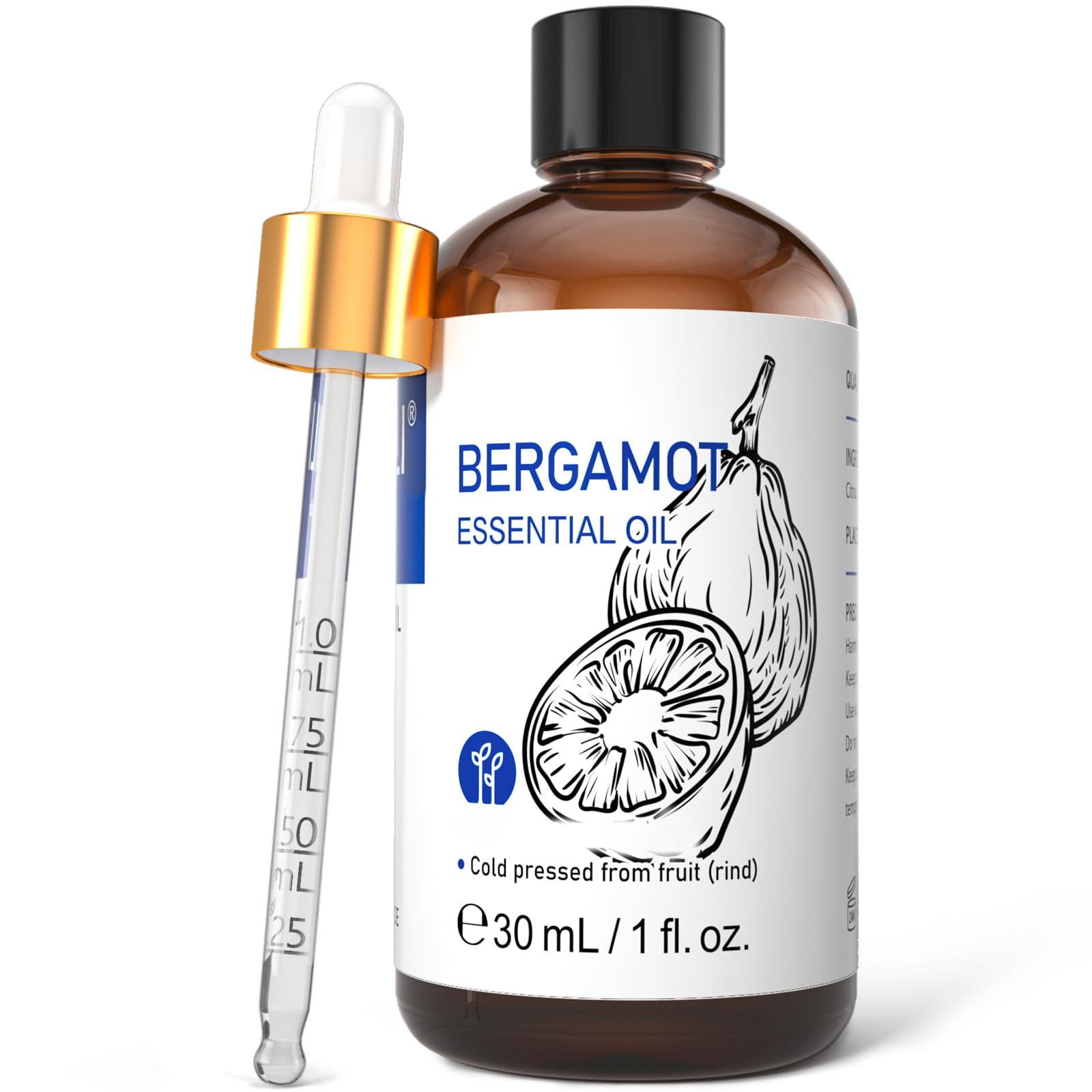 HIQILI Bergamot Essential Oil for Skin, Diffuser &amp; Hair