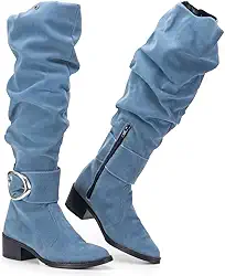 Bota Montaria Em Camurça Cano Longo Enrugado 220-GG