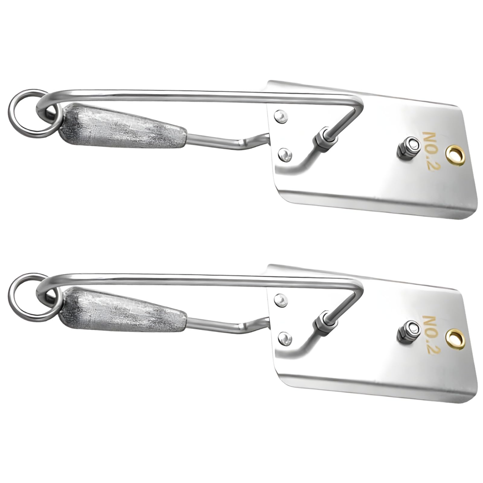 Generisch 2 szt. Trolling Diver Board ze stali nierdzewnej, 13,1 x 4,2 cm, 86,8 g, do słonej i słodkiej wody, planer do łowienia ryb głębinowych i łodzi, do zanurzania przynęt, atraktor przynęty