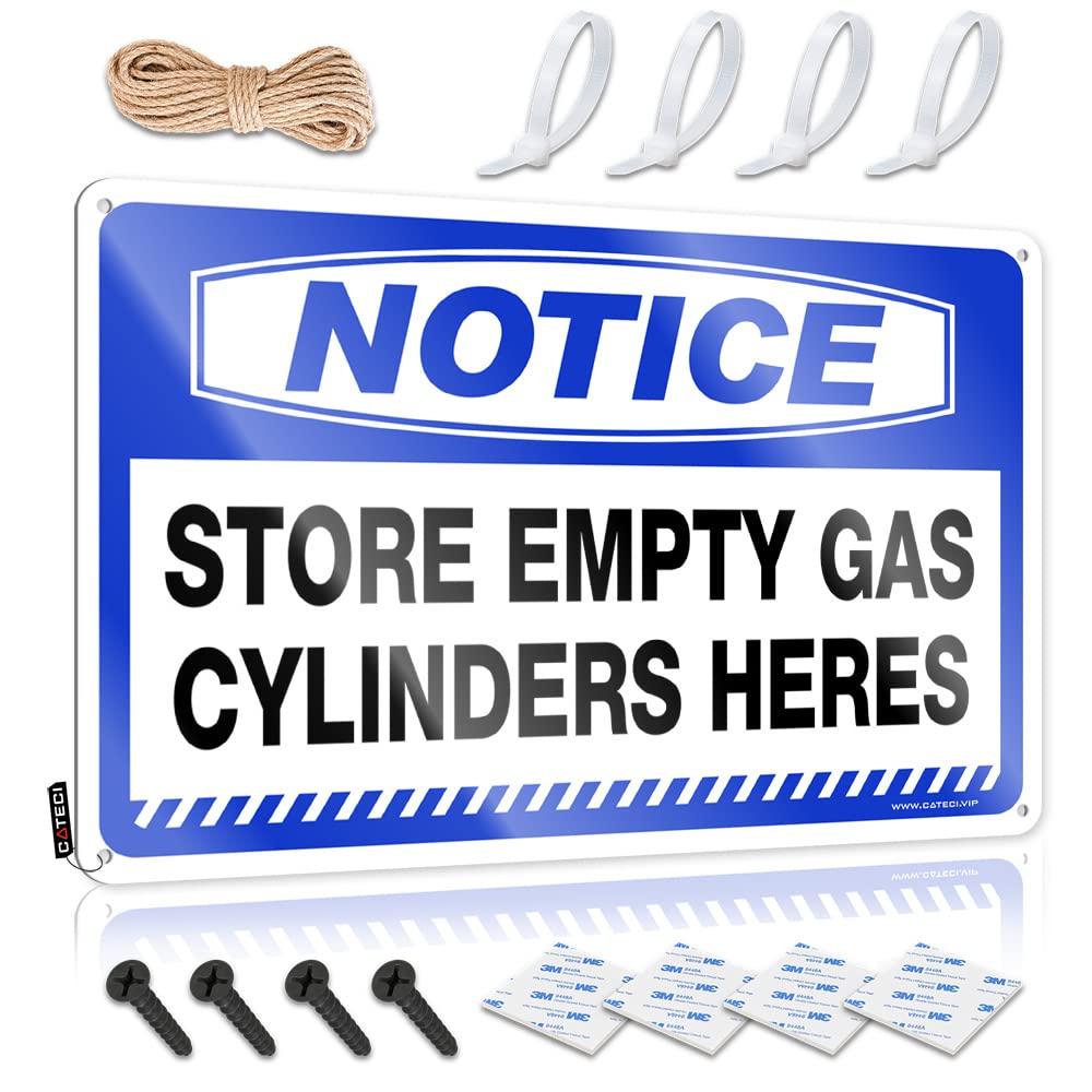 Outdoor Signs And Decor Notice Store Empty Gas Cylinders Heres Tin Sign Tin Sign For Man Cave Funny Signs Metal(30X40CM)