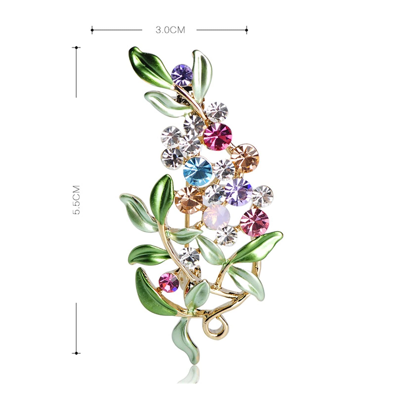 Broschen in Blumenform, bunt, Strass, Legierung, Metall, Schmuck für Damen und Mädchen, Schal, Schnalle, Partykleid, Broschennadeln