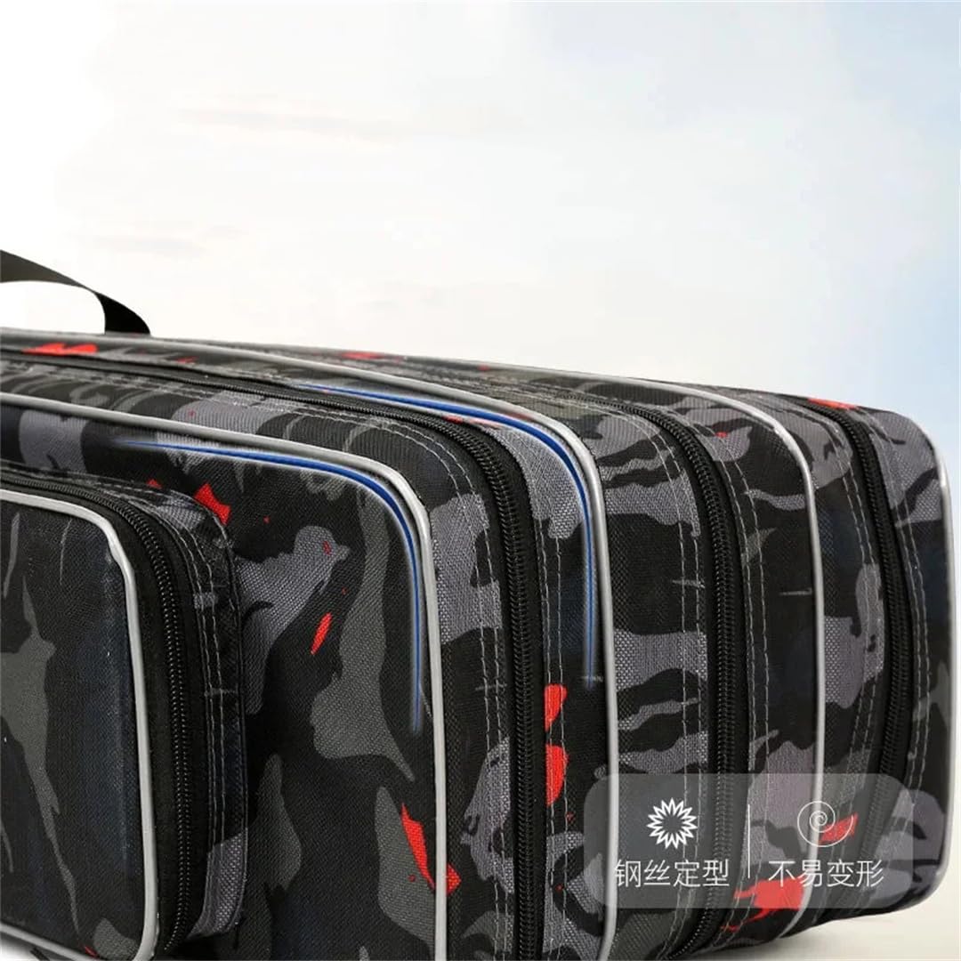 Suwequest Borsa di immagazzinaggio dell'attrezzatura da pesca 120 125 130CM ispessito impermeabile multifunzionale borsa da pesca 2/3 strati borsa per canna da pesca, 3 strati 120 cm2