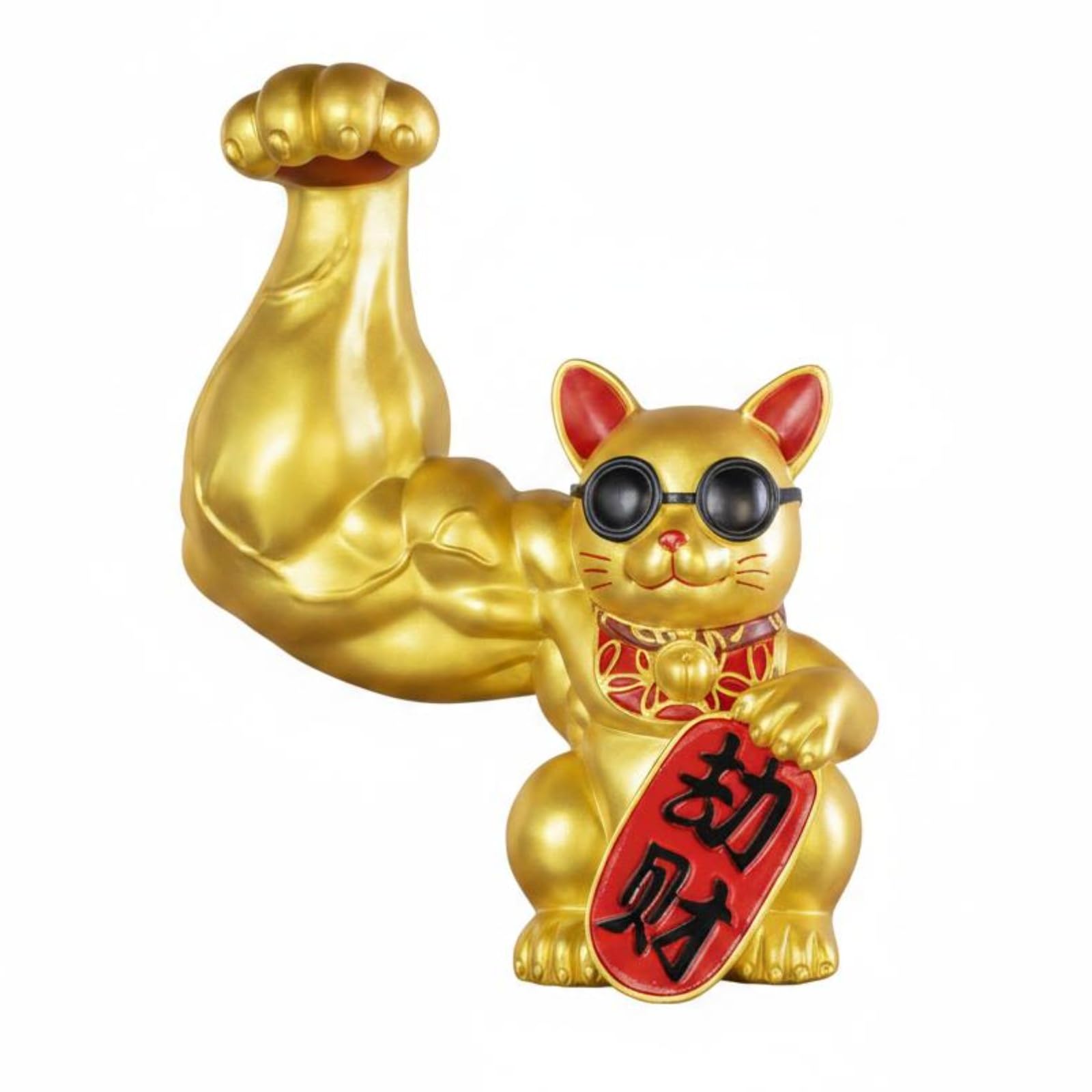 F Fityle Figura Auspicioso Dorado para Escritorio Resina con Colgante Acuada para coración Hogar y Oficina, Grande, Style to 3