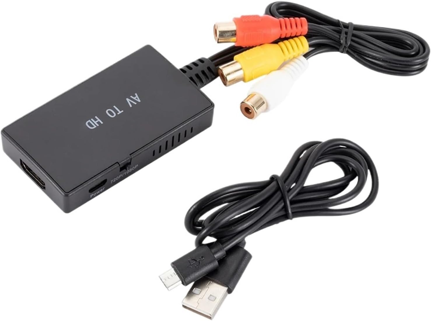 AV CVSB L/R to HDMI-Compatible Video Adapter HD 720P 1080P Video Box Converter AV to HDMI-Compatible Conversion Support PAL