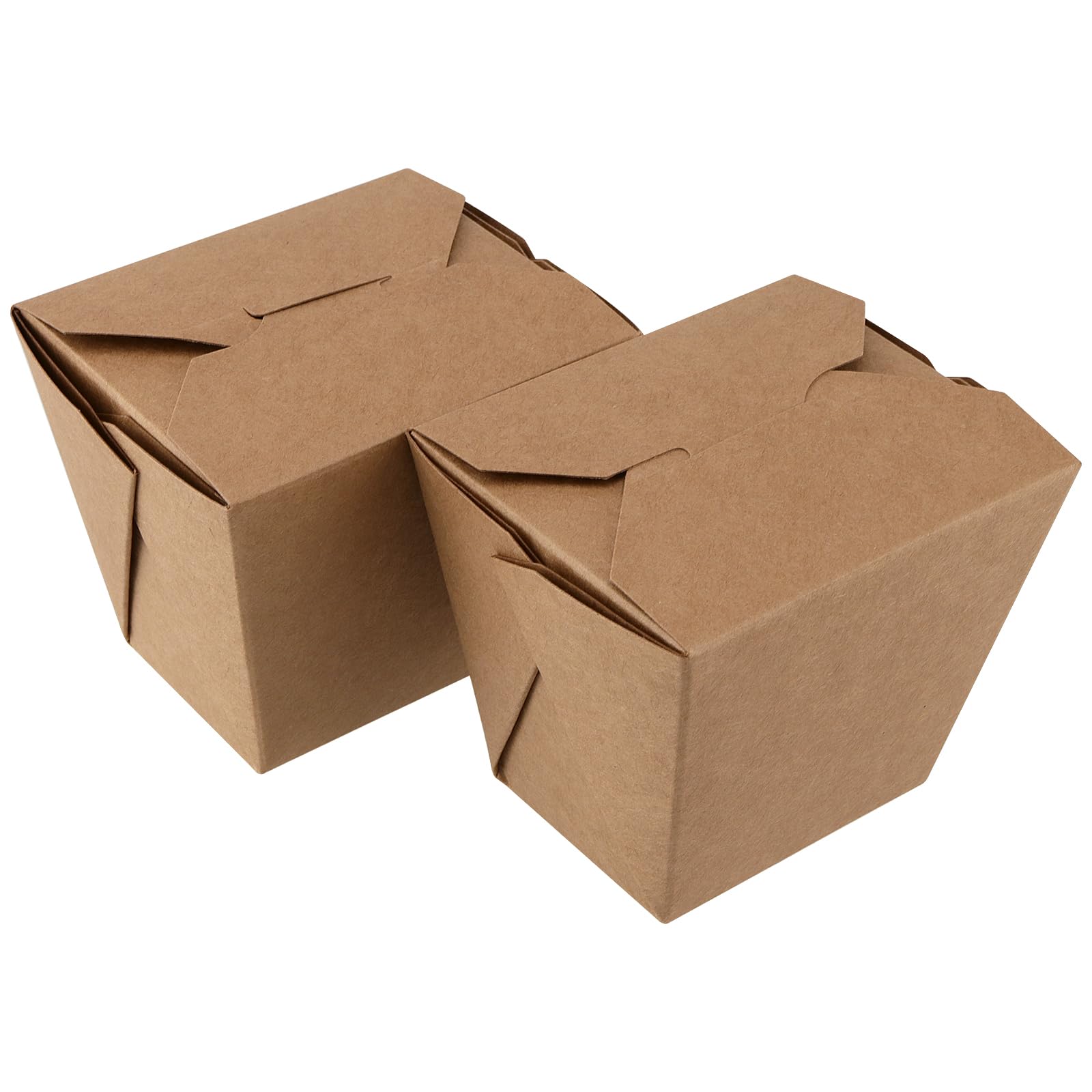 Paquete de 100 cajas de papel kraft de 16 onzas, contenedor chino marrón para llevar, cajas de papel para llevar, para fiestas, catering, restaurantes