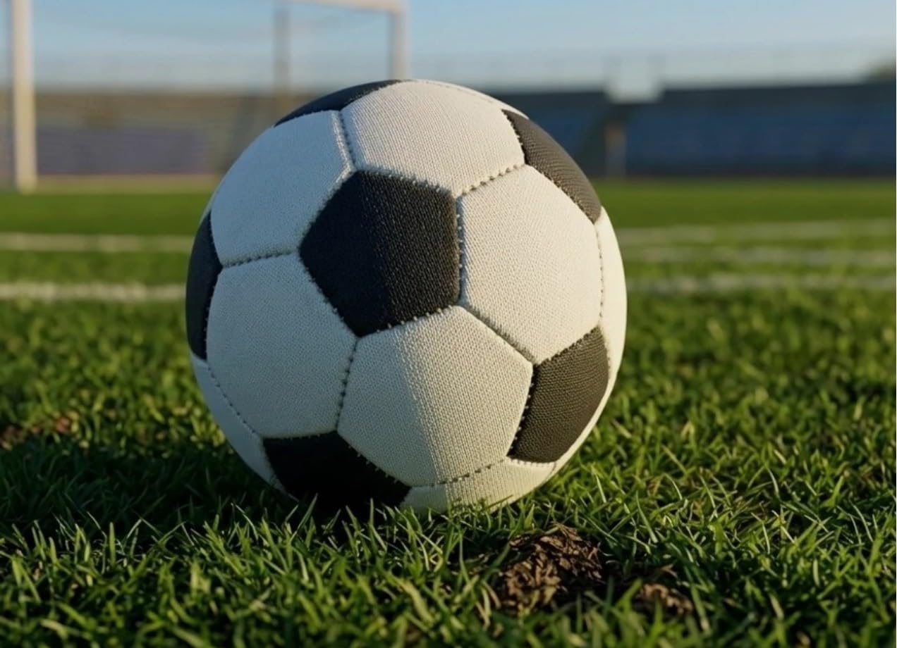 Clark rakbi Soccer Ball, Black and White, Size 5 | Outdoor Play, Grass Surface, Traditional Design, Stitched Panels, Match Training-image-47