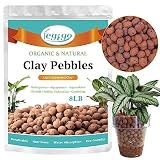Legigo 8 LBS Organic Expanded Clay Pebbles, 4mm -16mm Light Expanded Clay Aggregate, Natural Clay Pe