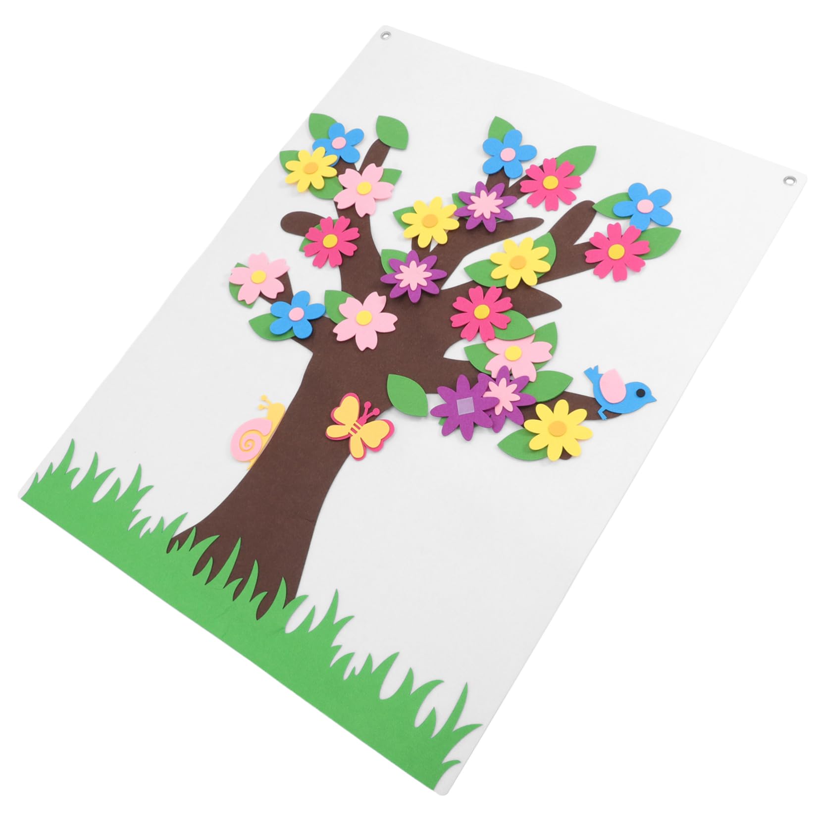 RORPOIR Preschool Wall Tree Decor Felt Board DIY Storyboard Flower Felt Decor for Classroom and Home