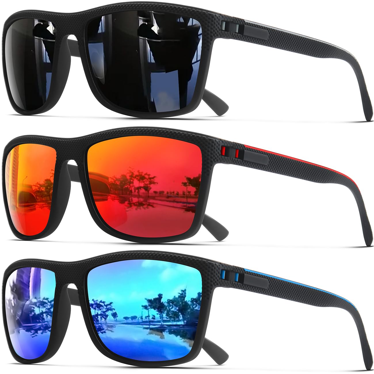 Gafas de sol polarizadas para hombre, protección UV, ligeras, para conducir, pescar, golf