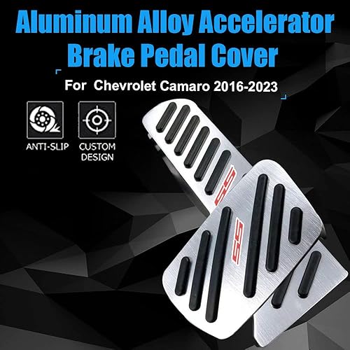 Miniatura 2 de BOYOUS Juego de 2 almohadillas antideslizantes de aleación de aluminio para pedal de freno y acelerador, accesorios de decoración interior para