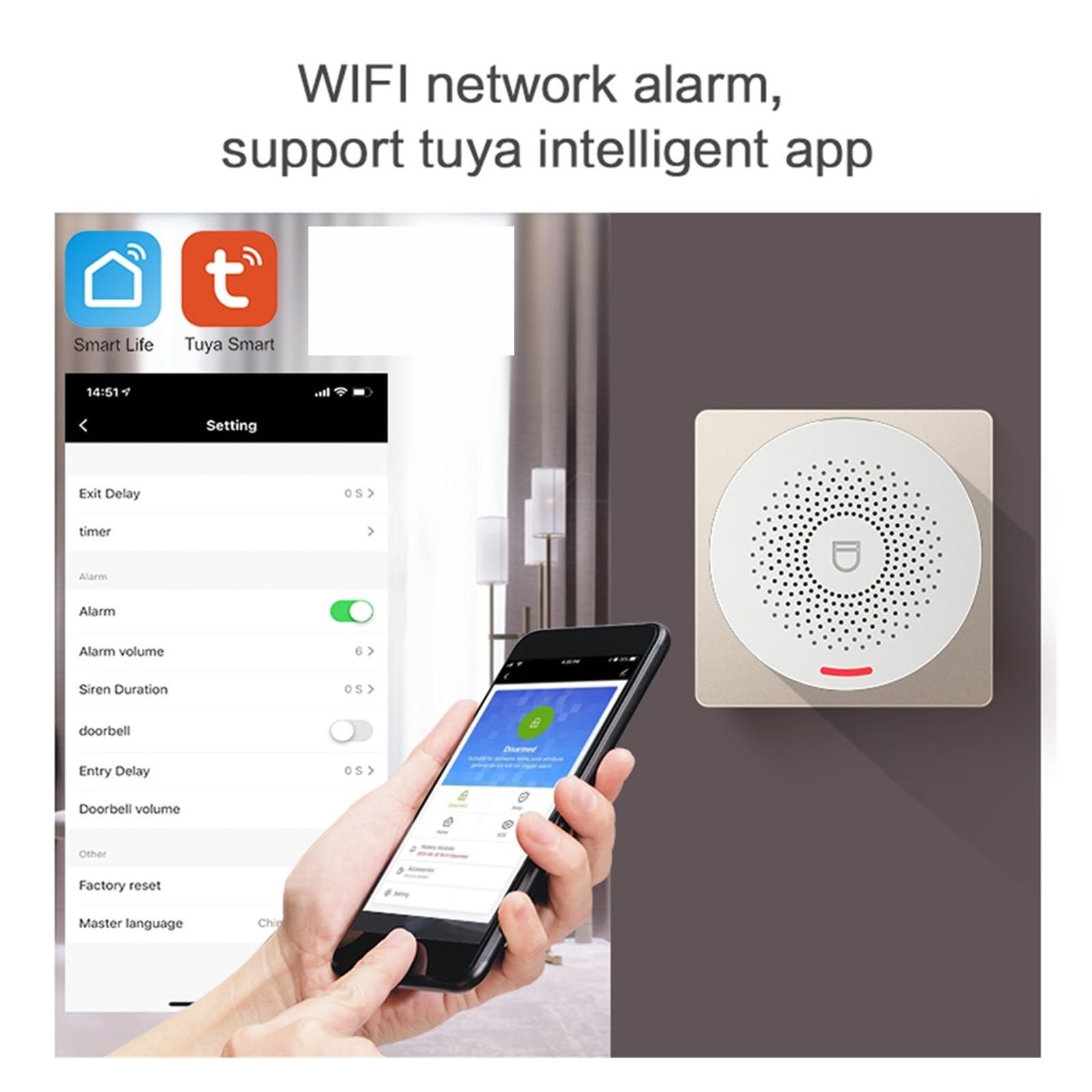 Wifi Inteligentny System Alarmowy W Domu Alarm Antywłamaniowy Tuya Smart Life Kontrola Aplikacji Bezprzewodowy Domowy Kompletny System Alarmowy(A..)