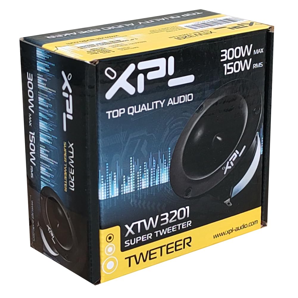 KIT SET PER XPL XTW3201 1 tweeter da 4" 10 cm 100 mm di diametro, da 150 watt rms 300 watt max, impedenza 4 ohm, 114 db spl, magnete al neodimio, 1 pezzo