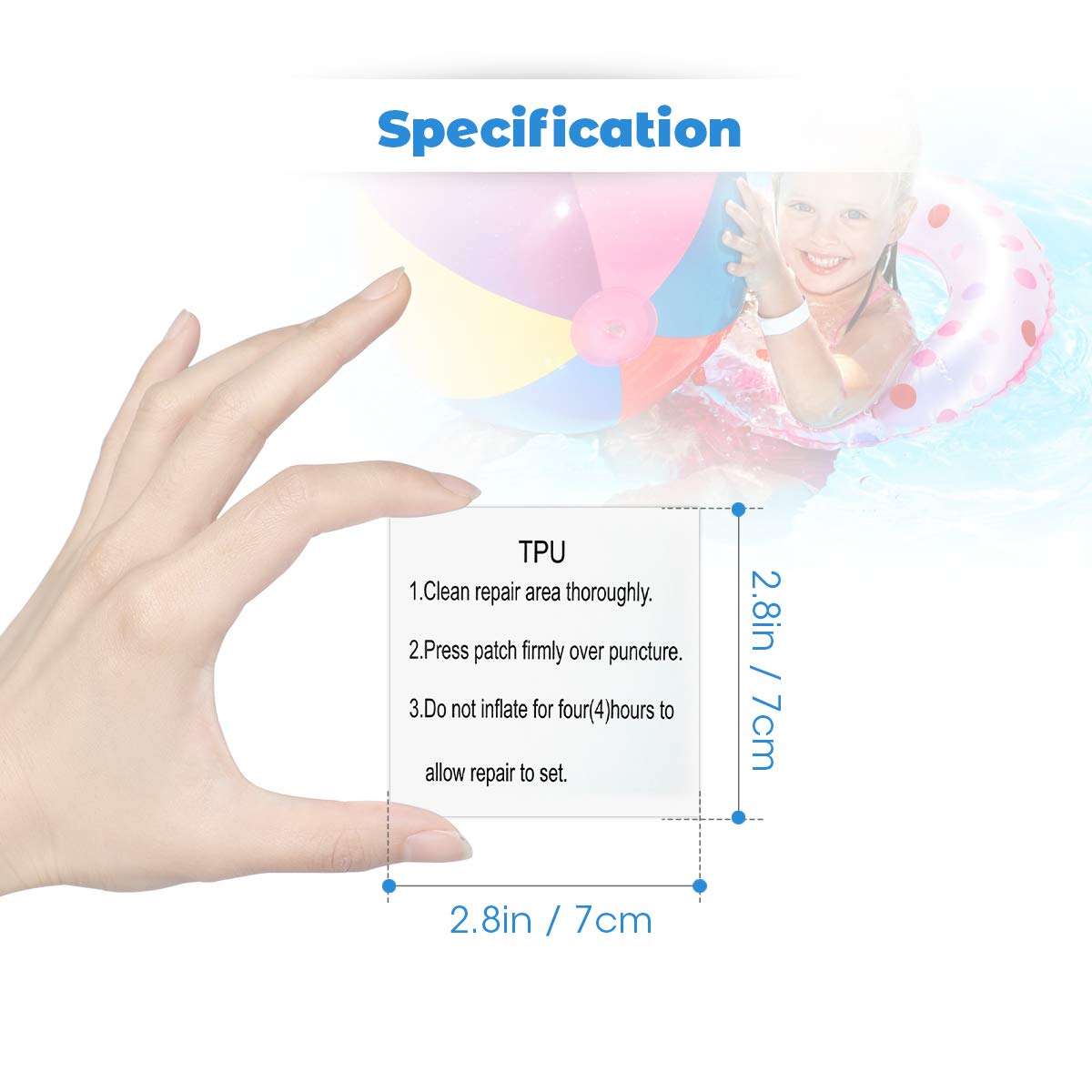 Super Deal Product Lenink TPU Repair Tape for Inflatable Products, 10 Pcs Tenacious Tape Transparent Waterproof Patch for Camping Tent, Leather