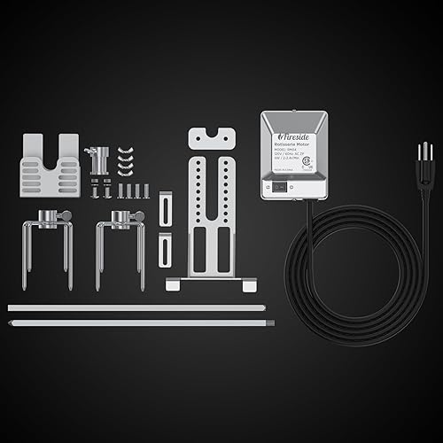 Miniatura 5 de TURBRO Kit de asador de acero inoxidable para la mayoría de las parrillas de gas, incluye motor eléctrico de 4 W, varilla cuadrada de 28 pulgadas x