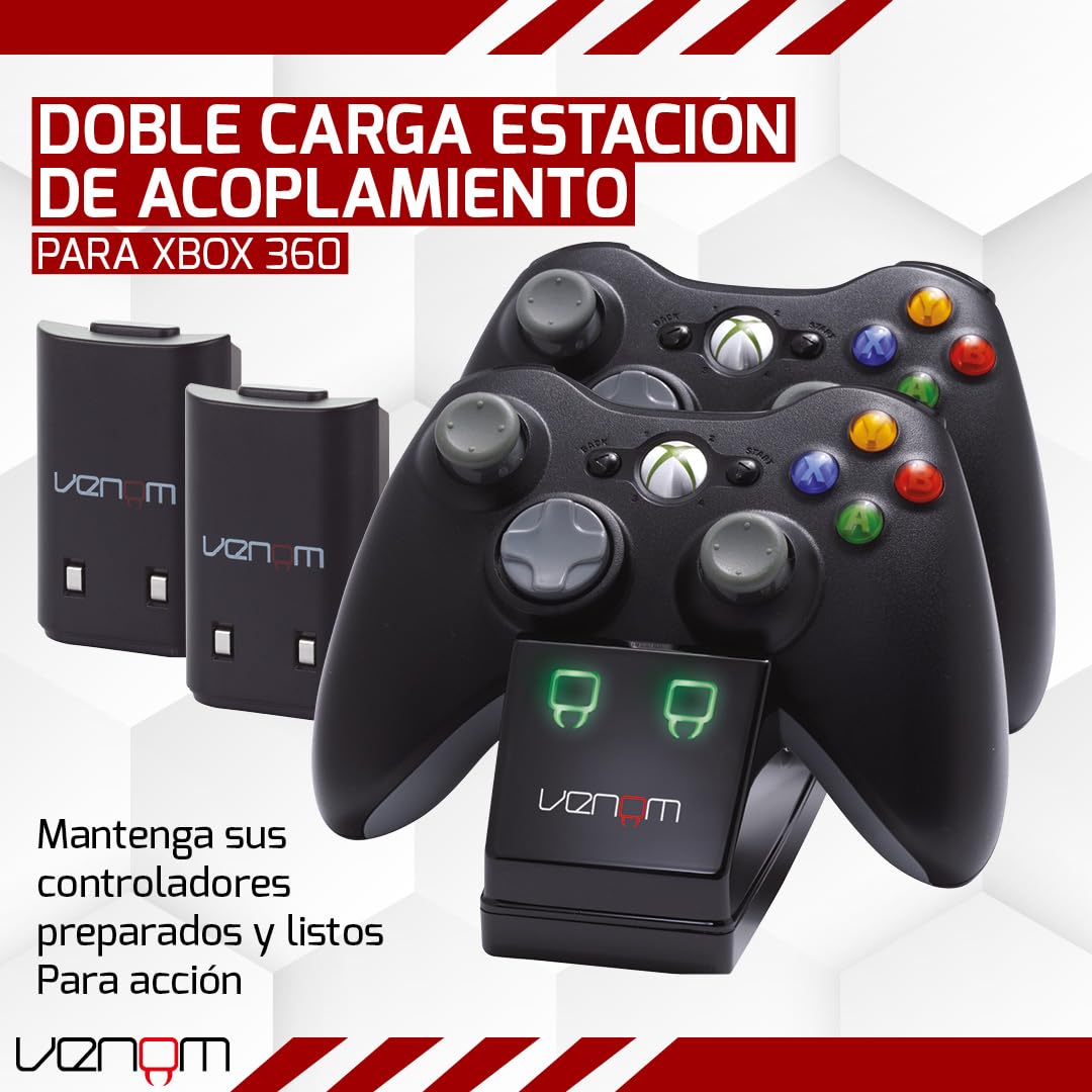 Venom Twin Charging Cradle: Black (Xbox 360) [Importación inglesa]