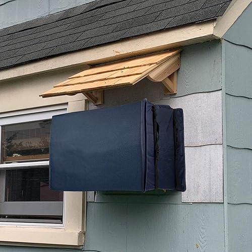Miniatura 7 de Qualward Cubierta de aire acondicionado de ventana para unidad exterior, cubiertas de aire acondicionado para ventana al aire libre, tamaño mediano,