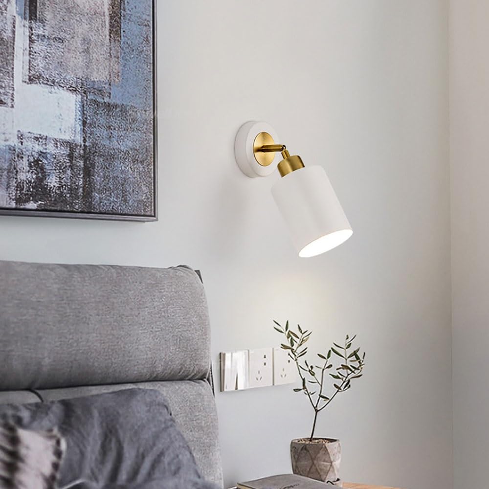 Lámpara de pared E27 con aplique giratorio de 360 grados para iluminación de dormitorio 8