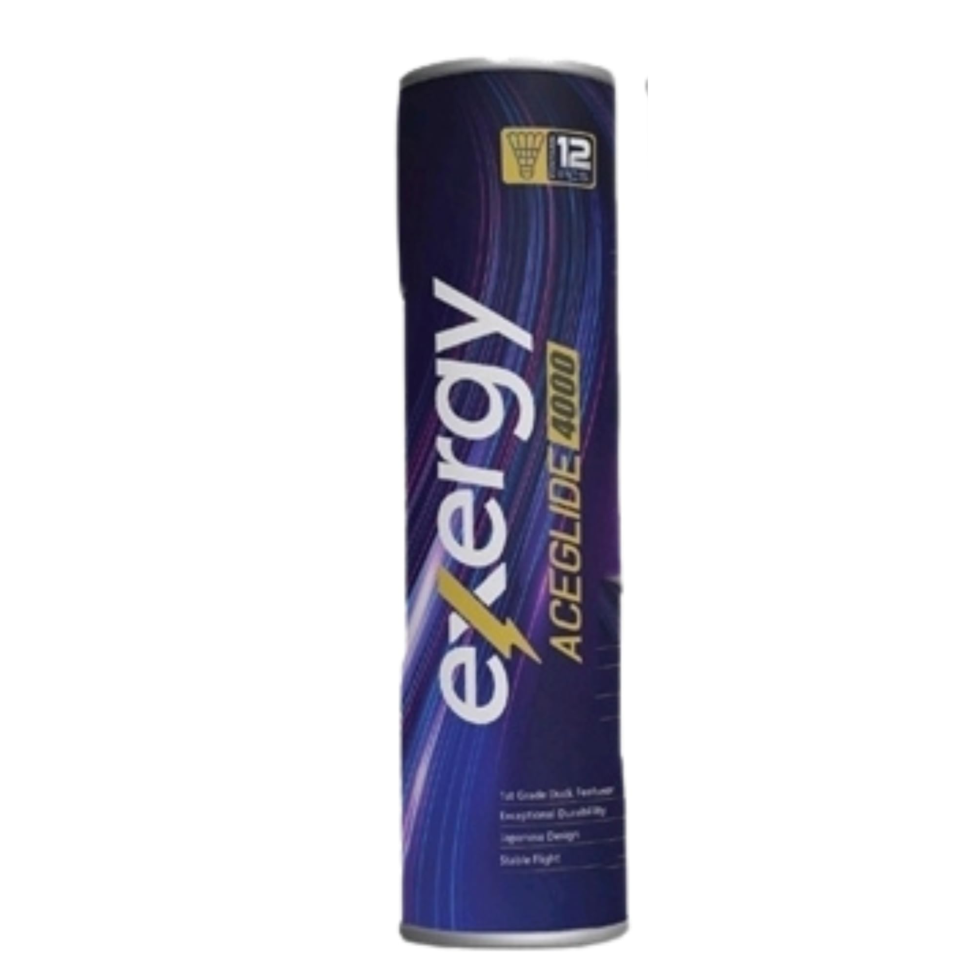 EXERGY Aceglide 4000 Feather Shuttlecock, 1st Grade Duck Feather, Natural Cork Base, High Durability, Stable Flight & Precision Control, Off White, Pack of 12-image-11