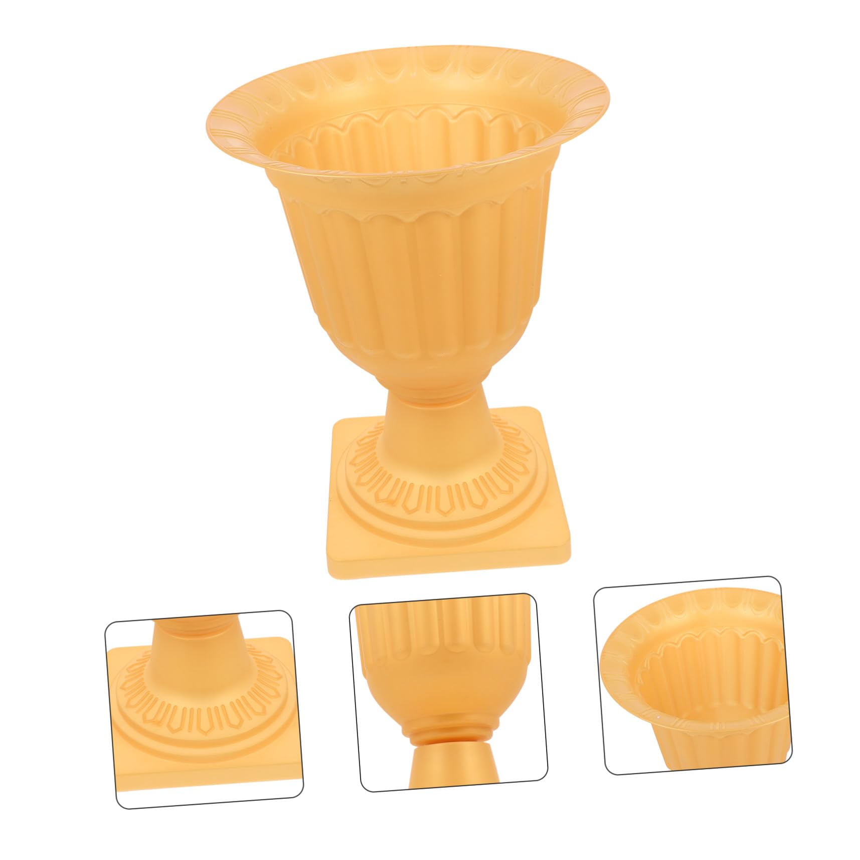 2 Szt. Roman Flowerpot European Style Planter for Wedding Party And Outdoor Garden Decoration Plastic Grecian Flower Pot for Balcony Porch Courtyard And Road Guiding
