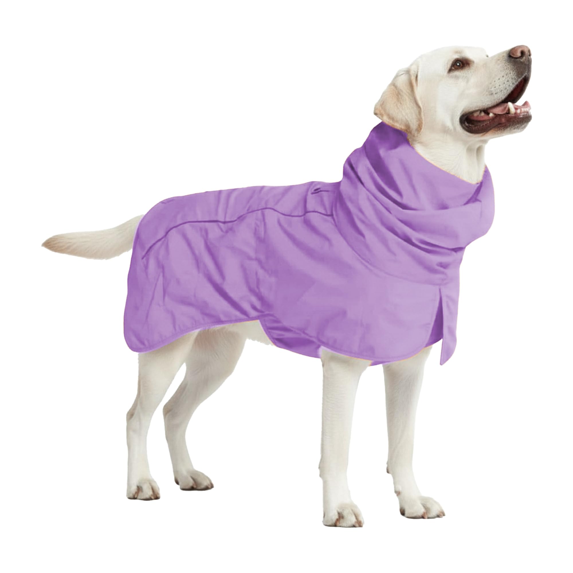 Spark Paws Dog Raincoat, Waterproof Coat Rain Jacket for Small Medium Large Dogs, Reflective Breathable Full-Body Coverage - Purple - 3XL