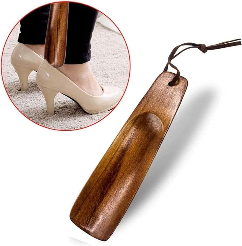 Calzador de madera, calzador de madera, calzador de mango largo para hombre