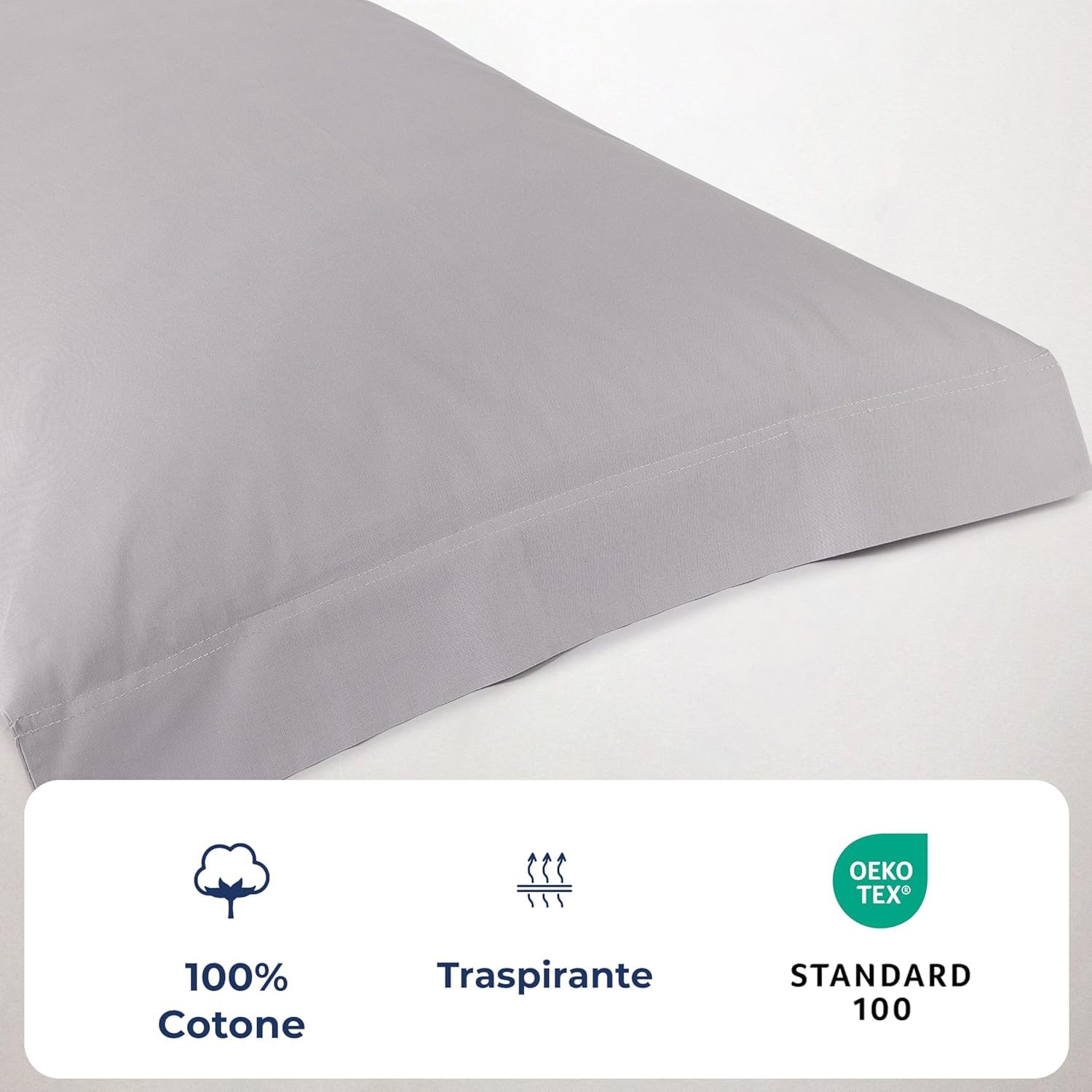 Caleffi Completo Lenzuola Matrimoniali 180x200x28 cm Cotone 100%, 2 Federe | set con lenzuolo sotto, sopra e 2 federe, morbide e fresche, per letto matrimoniale