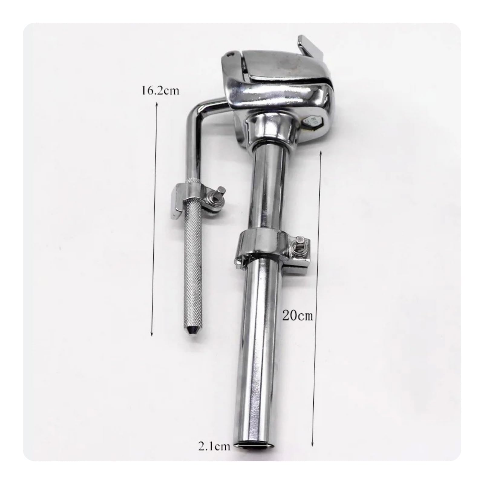 Tom-Halter mit Klemmenkopf Stabil Schlagzeug-Halterung mit Klemme Stabil Drum-Rack-Klemme für Schlagzeuger, Proberaum, Bühne, 20 Cm